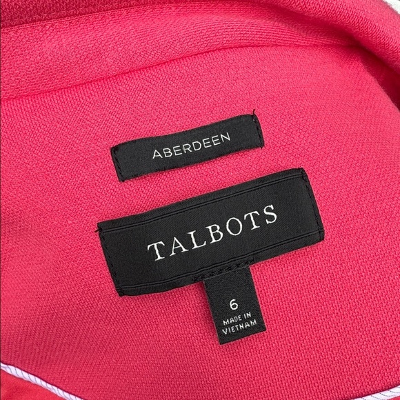 Talbots Aberdeen Coral Pink Lined 2 Button Jacket Blazer Women's Size 6 - Picture 7 of 8